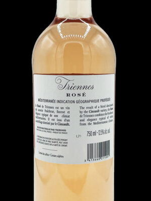 Triennes 2022 - Rosé de Provence - IGP Méditerranée - Contre étiquette